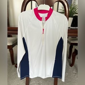 NWT Title nine White Sunbusters quarter zip top